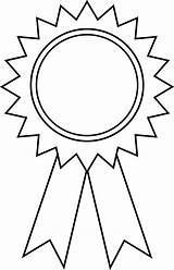 Ribbon Award Clipart Printable Clip Coloring Book Pages Outline sketch template