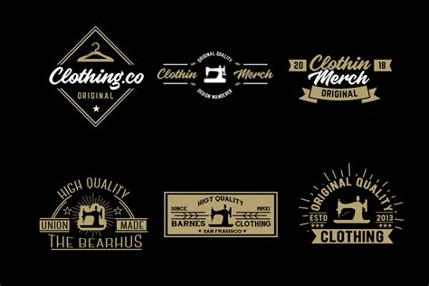 vintage apparel logo bundle logo templates creative market
