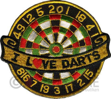 love darts sew  patch dartstore sweden