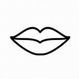 Lips Mouth Emoji Icon Kiss Outline 512px sketch template