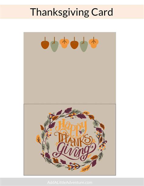 printable thanksgiving cards add   adventure