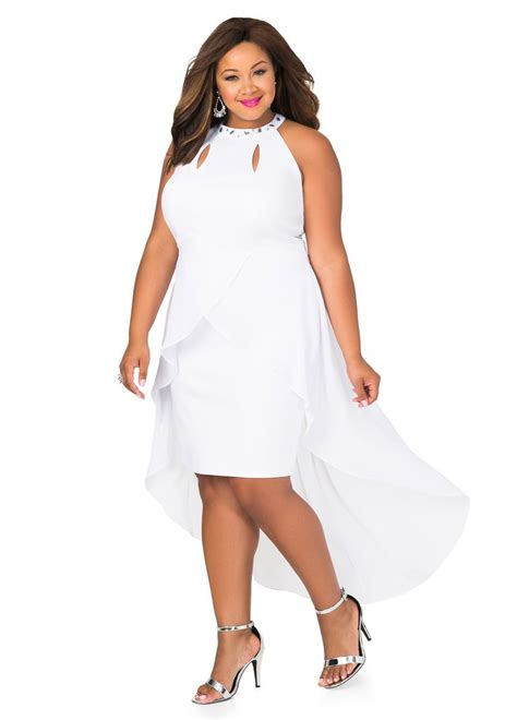 Chiffon Overlay Bodycon Dress In 2019 White Plus Size Dresses Plus