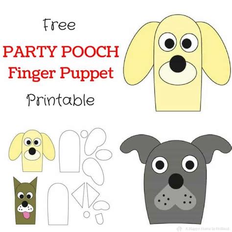 dog finger puppets easy party favor idea  birthdays finger puppet