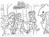 Barbie Coloring Surfer Pages Template sketch template