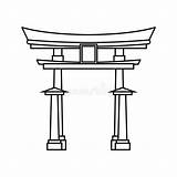 Japonais Pagoda Tempio Giapponese Clipground Graphic sketch template