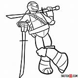 Ninja Tmnt Leonardo Turtles Sketchok sketch template