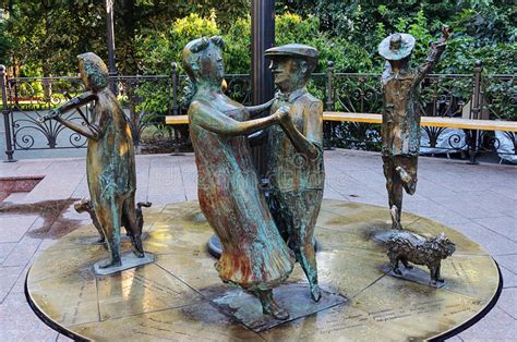 Sculpture Of Dancing Ballerinas In The Park Near National