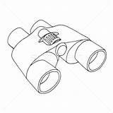 Binocular Binoculars Drawing Background Sketch Vector Isolated Illustration Getdrawings Linear Icon Style sketch template