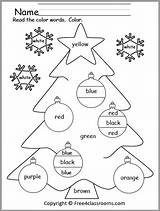 Christmas Color Words Worksheet Worksheets Ingles Free4classrooms Printable Kindergarten Para Reading Actividades Natal Tree Inglês Atividades Infantil Read Em Activities sketch template