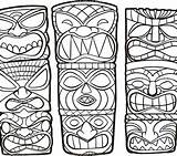 Tiki Coloring Mask Pages Head Template Masks Hawaiian Getdrawings Printable Color Getcolorings Print Colorings sketch template