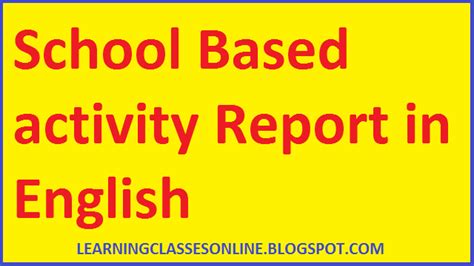 school based activities file  english