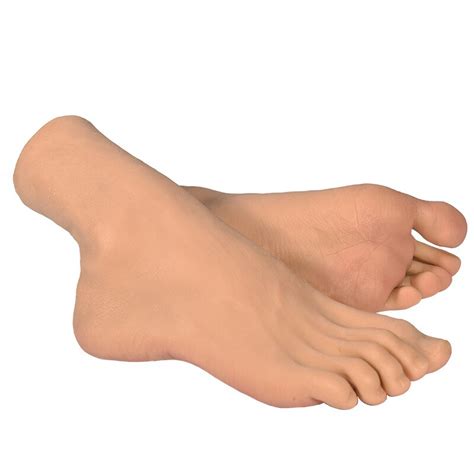 Silicone Foot Model Male Nail Practice Feet Mannequin Foot Fetish For