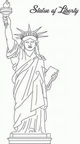 Coloring Liberty Bell Printable Popular Statue Pages sketch template