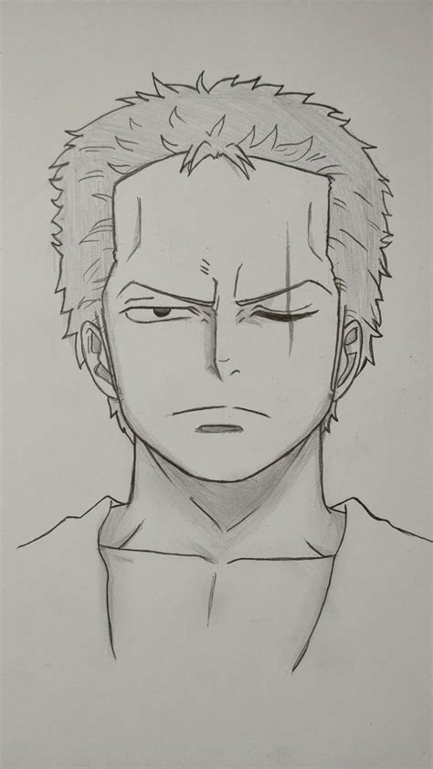 draw zoro  piece  pencil anime drawing easy drawings