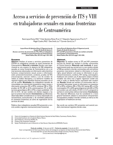 Pdf Sti And Hiv Prevention In Female Sex Workers At Border
