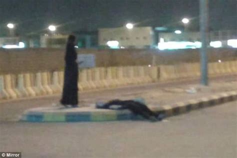 Drunk Saudi Arabian Woman Lies Passed Out In The Street In