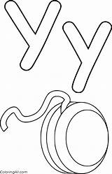 Letter Coloring Pages Yoyo sketch template