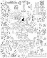 Huitzilopochtli Coloring Tenochtitlan Designlooter Pages Template Sketch sketch template