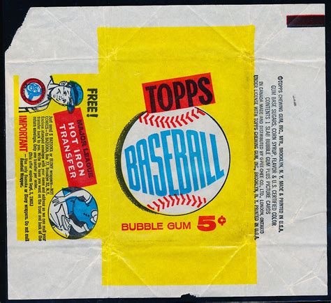 lot detail  topps baseball  cent wrapper
