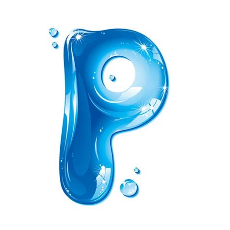 Abc Series Water Liquid Letter Small Letter B — Stock Vector