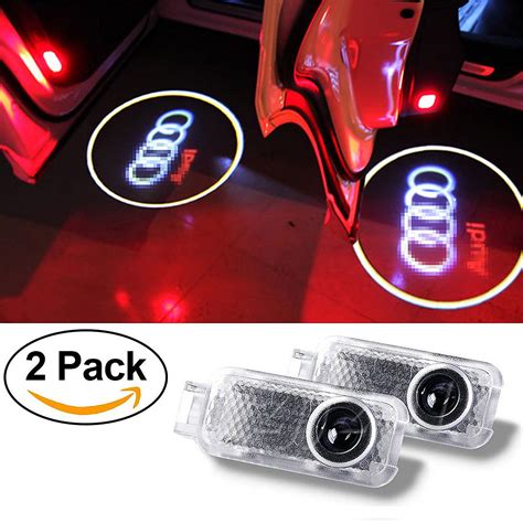 2 Audi S4 Logo Led Laser Projector Car Door Welcome Ghost Courtesy