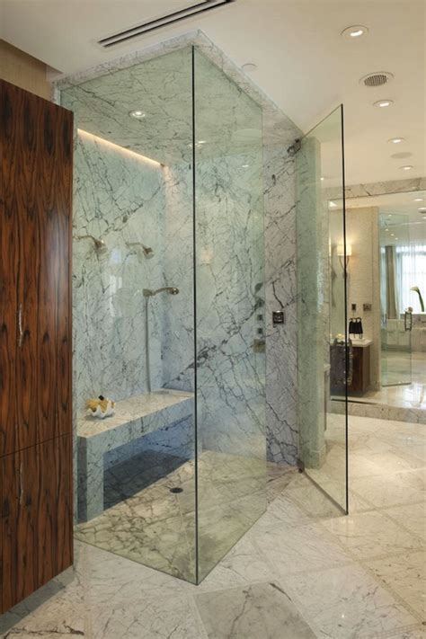 Floor To Ceiling Frameless Glass Shower Design Ideas