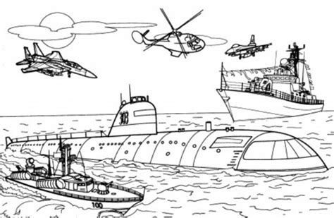 military battleship army coloring pages ad