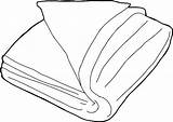 Blanket Clip Outline Fabric Folded Clipart Vector Cartoon Illustrations Illustration Royalty Towel sketch template