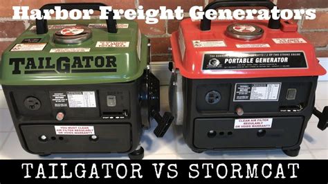 tailgator generator  stormcat generator  harbor freight youtube
