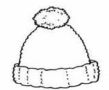 Winter Coloring Hat Pages Cap Template Woolly Stocking Printable Templates sketch template