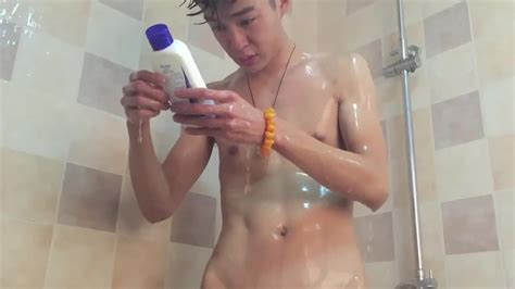 Asian Twink Gives The View On His Epic Bod Charms In The Shower