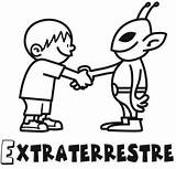 Extraterrestre Dibujar Colorir Cuento Crianças sketch template