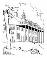 Coloring Pages Washington George Places American Buildings Usa Cities Early Vernon Mount Printables Colonial Historic Society Life Mansions Symbols Go sketch template
