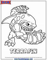 Skylanders Coloring Adventure Terrafin Spyros Earth Un Tableau Choisir sketch template