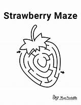 Maze Strawberry Mazes Printable Museprintables Food Kids Book Printables Spring sketch template
