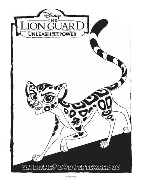 printable  lion guard coloring pages