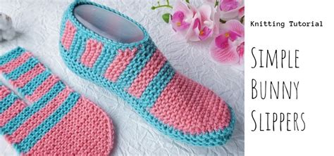 knit simple bunny slippers