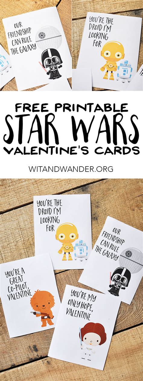 printable star wars valentines