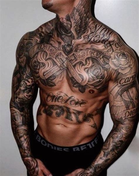 Religieux Neck Tattoo For Guys Chest Tattoo Men Chest Piece Tattoos