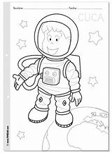 Coloring Astronaut Pages Space Kids Preschool Printable Girl Worksheets Craft Preschoolactivities Kindergarten Week Crafts Astronauts Toddler Theme Sheets Colorea Cuca sketch template