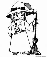 Halloween Coloring Pages Witch Little sketch template