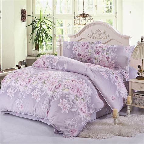 purple floral duvet cover sets  single double bed students adults twin full queen size