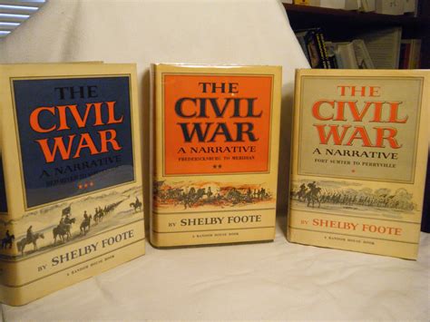 the civil war 3 volume set by shelby foote signed