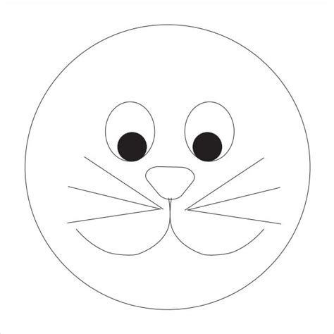 bunny face template   printable templates