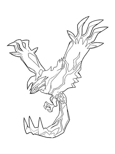 yveltal pokemon coloring pages