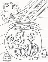 Patricks Colorir Pote Ouro Patrick Coloringhome Colorironline Lucky sketch template