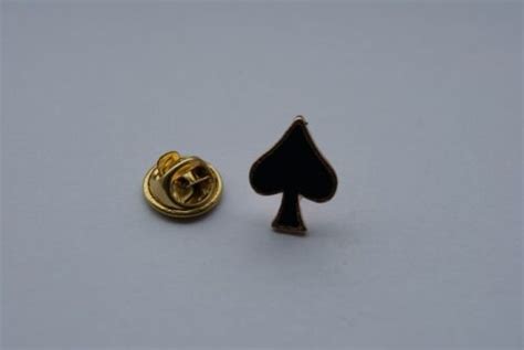 queen of spades spade pin badge brooch for interracial hotwife slut