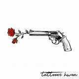 Guns Tatoo Armas Tatuaje Revolver Pistolas sketch template