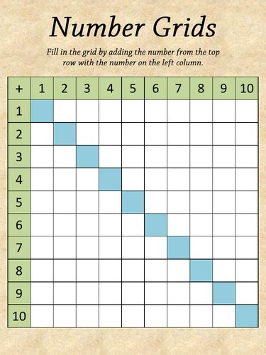 number grids worksheets teaching resources