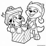 Patrol Paw Coloring Christmas Pages Printable Puppy Gifts Choose Board Kids sketch template